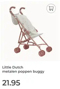 Prenatal Little Dutch metalen poppen buggy aanbieding