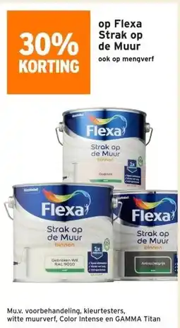 GAMMA 30% KORTING op Flexa Strak op de Muur ook op mengverf aanbieding