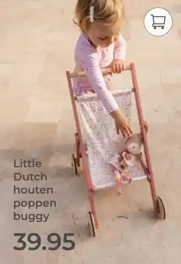Prenatal Little Dutch houten poppen buggy aanbieding