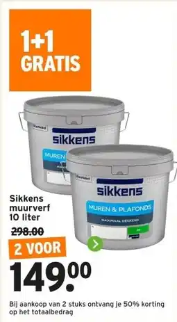 GAMMA Sikkens muurverf 10 liter aanbieding