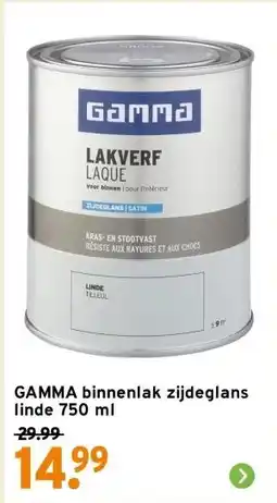 GAMMA GAMMA binnenlak zijdeglans linde 750 ml aanbieding