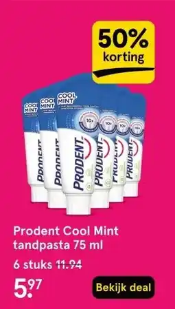 Etos Prodent Cool Mint tandpasta 75 ml aanbieding