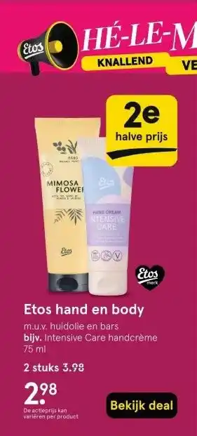 Etos Etos hand en body aanbieding