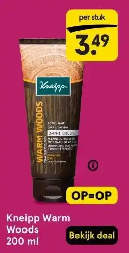 Etos Kneipp Warm Woods 200 ml aanbieding