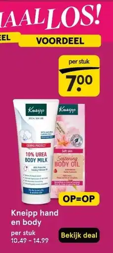 Etos Kneipp hand en body aanbieding