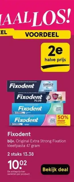 Etos Fixodent aanbieding