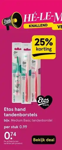 Etos Etos hand tandenborstels aanbieding