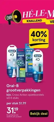 Etos Oral-B grootverpakkingen aanbieding
