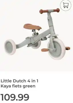 Prenatal Little Dutch 4 in 1 Kaya fiets green aanbieding