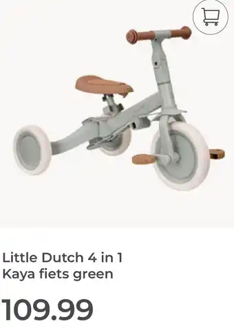 Prenatal Little Dutch 4 in 1 Kaya fiets green aanbieding