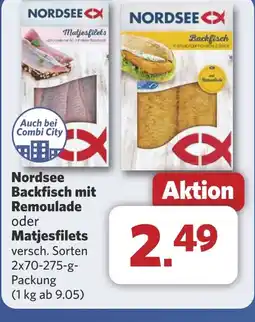 Combi Nordsee Backfisch mit Remoulade oder Matjesfilets aanbieding