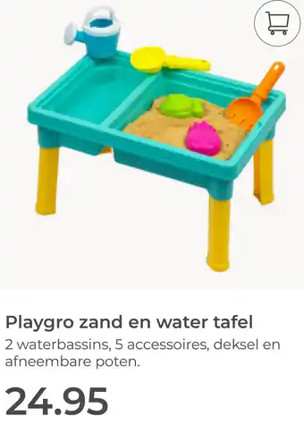 Prenatal Playgro zand en water tafel aanbieding