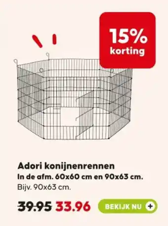 Pets Place Adori konijnenrennen aanbieding