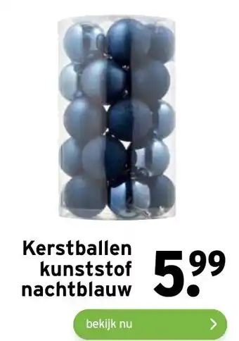 GAMMA Kerstballen kunststof nachtblauw aanbieding