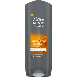 Jumbo Dove Men+Care 3-in-1 Douchegel Sandalwood + Vanilla 250 ml aanbieding