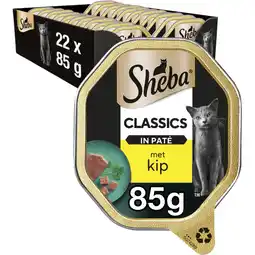 Jumbo Sheba Kattenvoer Classic - Adult - Natvoer - Kip - kuipje aanbieding
