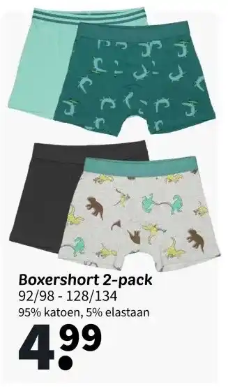 Wibra Boxershort 2-pack aanbieding
