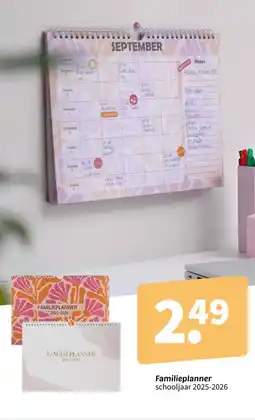 Wibra Familieplanner schooljaar 2025-2026 aanbieding