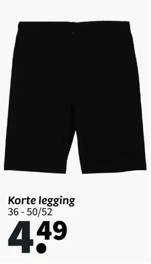 Wibra Korte legging aanbieding
