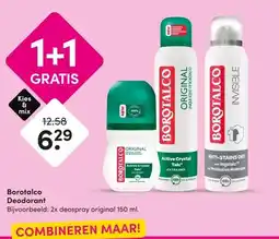 DA Borotalco Deodorant Bijvoorbeeld: 2x deospray original 150 ml. aanbieding