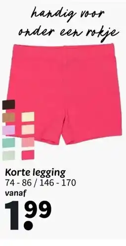 Wibra Korte legging aanbieding