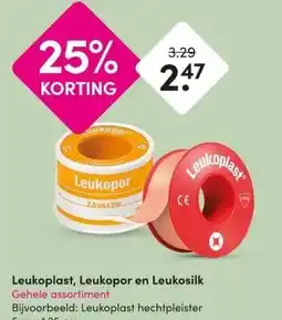 DA Leukoplast, Leukopor en Leukosilk Gehele assortiment aanbieding