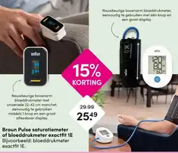 DA Braun Pulse saturatiemeter of bloeddrukmeter exactfit 1E Bijvoorbeeld: bloeddrukmeter exactfit 1E. aanbieding