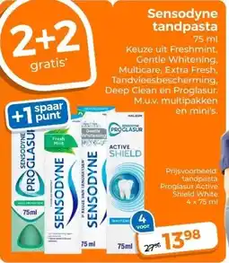 Trekpleister Sensodyne tandpasta 75 ml aanbieding
