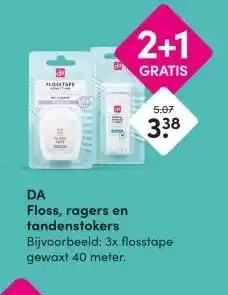 DA DA Floss, ragers en tandenstokers aanbieding