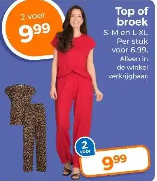 Trekpleister Top of broek aanbieding