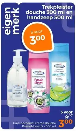 Trekpleister Trekpleister douche 300 ml en handzeep 500 ml aanbieding