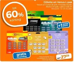 Trekpleister Gillette en Venus L-pak aanbieding