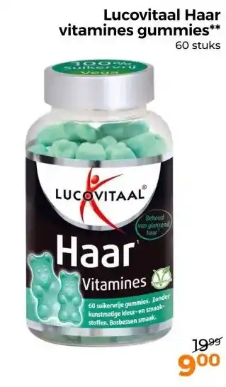 Trekpleister Lucovitaal Haar vitamines gummies** aanbieding