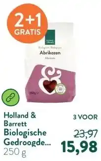 Holland & Barrett Biologische Gedroogde Ongezwavelde Abrikozen aanbieding
