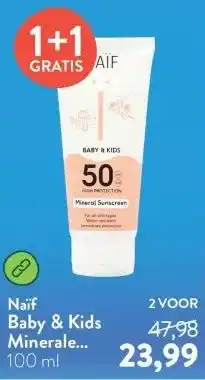 Holland & Barrett Baby & Kids Minerale Zonnebrandcrème SPF50 aanbieding