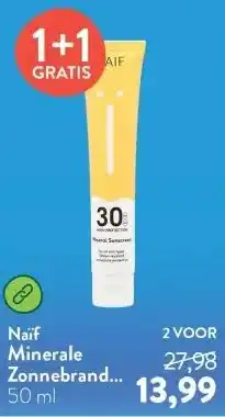 Holland & Barrett Minerale Zonnebrandcrème SPF30 aanbieding