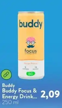 Holland & Barrett Buddy Focus & Energy Drink Mango Passion aanbieding