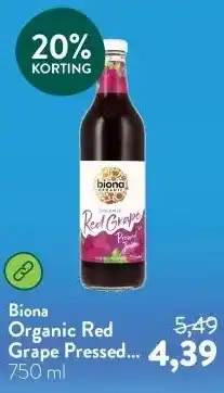 Holland & Barrett Organic Red Grape Pressed Juice aanbieding