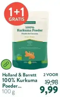 Holland & Barrett 100% Kurkuma Poeder Biologischam aanbieding