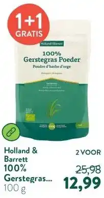 Holland & Barrett 100% Gerstegras Poeder Biologisch aanbieding