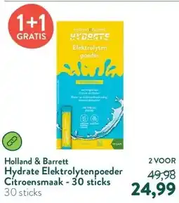 Holland & Barrett Hydrate Elektrolytenpoeder Citroensmaak - 30 sticks aanbieding
