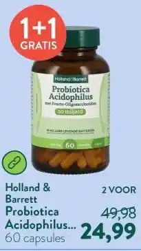 Holland & Barrett Probiotica Acidophilus met Fructo-Oligosacchariden 10mld aanbieding