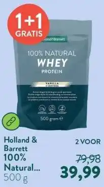 Holland & Barrett 100% Natural Whey Protein Vanilla aanbieding