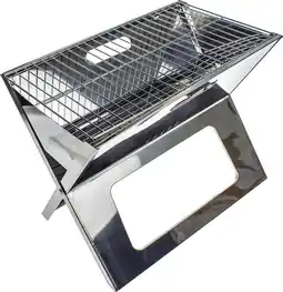Bol.com United Entertainment - Draagbare Barbecue - Notebook BBQ - RVS aanbieding