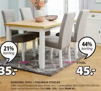 Jysk Teglmose stoelen aanbieding