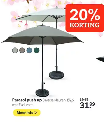 Pets Place Parasol push up aanbieding