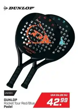 Dekamarkt DUNLOP Rocket Tour Red/Blue Padel aanbieding