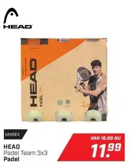 Dekamarkt HEAD Padel Team 3x3 Padel aanbieding