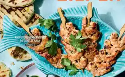 Albert Heijn Knoflookgarnalenspies met snelle naan aanbieding
