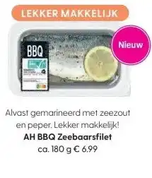 Albert Heijn AH BBQ Zeebaarsfilet aanbieding